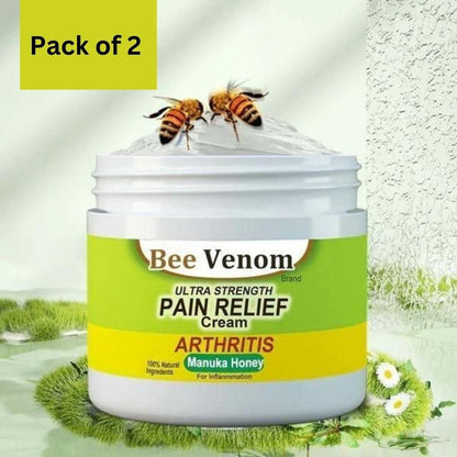 Bee Venom Joint and Bone Therapy Cream - Ultra Strength Pain Relief (Pack of 2)